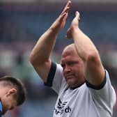 Scotland's WP Nel at full time after the 25-21 win over France at Scottish Gas Murrayfield.  (Photo by Ross MacDonald / SNS Group)