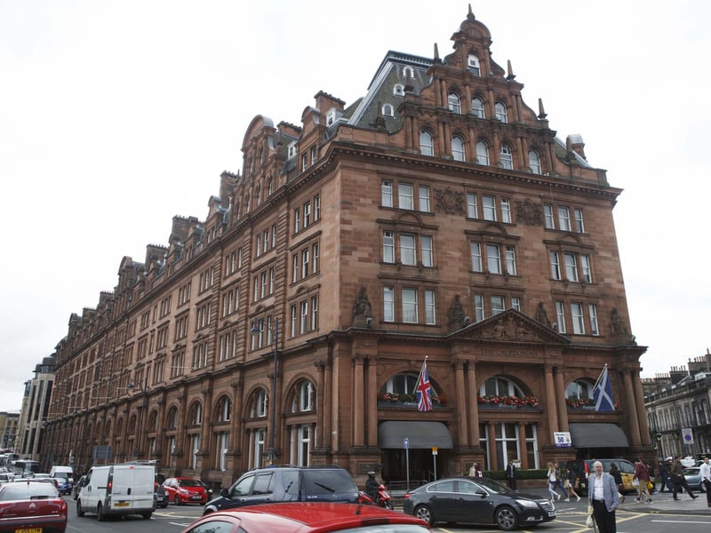 Originally built as a railway station with the hotel added in 1903, the Caley, as this building is affectionately known, was once referred to as a "grand old Glasgow dame come to Edinburgh" on account of its red hue.