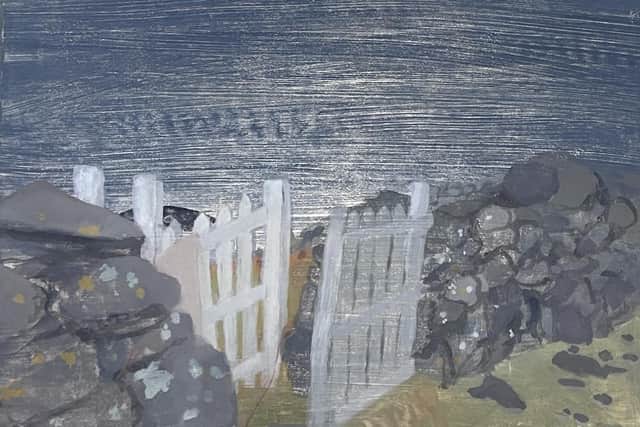 Detail from Skye Gate by Frances Walker at the RSA in Edinburgh