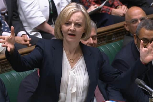 Prime Minister Liz Truss speaks during Prime Minister's Questions in the House of Commons, London. Picture: PA