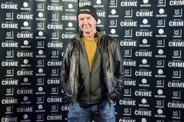 Irvine Welsh attends the premiere of "Crime" at Glasgow Film Theatre on November 16, 2021 in Glasgow, Scotland.