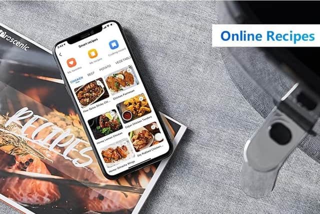 App control and dozens of online recipes at the touch of a button on your smartphone - press and cook!