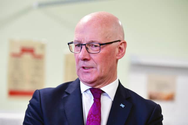 John Swinney at Falkirk Community Hospital. Picture: Michael Gillen/The Scotsman