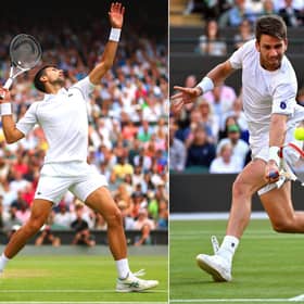 Novak Djokovic will face Cameron Norrie in the Wimbledon 2022 men's singles semi-final today (Getty Images)