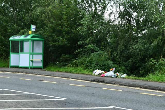 The scene in New Carron Road, Falkirk, close to where Amy-Rose Wilson died. Pic: Michael Gillen