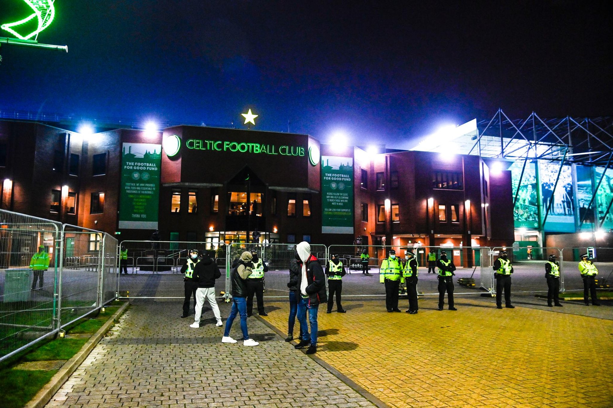 Celtic Park Banner Sparks Outrage As Sickening Shoot The Board Message Appears Outside Stadium The Scotsman