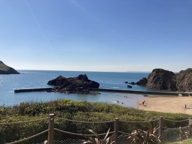 One of the two sheltered beaches at the fishing village of Hope Cove in South Devon.