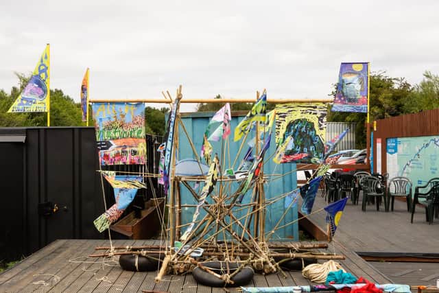 A Float for the Future - a community made raft developed with Pester and Rossi at Bridge 8 Hub, Wester Hailes. PIC: Sally Jubb