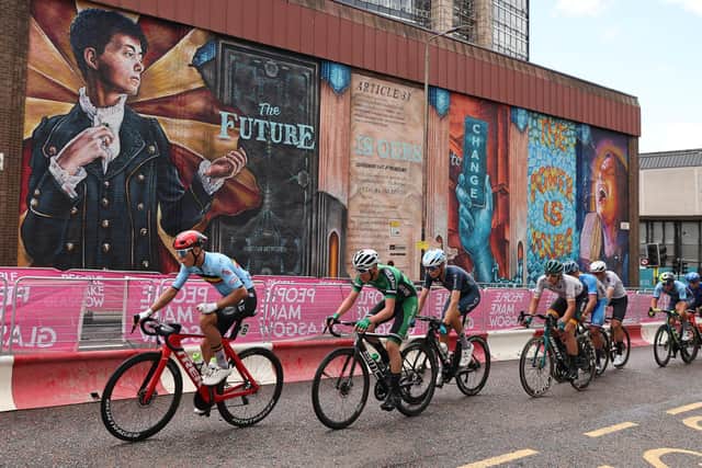 The men's road race, pictured in Glasgow, was one of many success stories from the UCI Cycling World Championships.