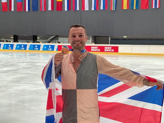 Adult international skater Mika Bosphore-Ward is having to travel to England to skate while his home rink - Murrayfield in Edinburgh - remains closed.