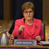 First Minister Nicola Sturgeon giving evidence to MSPs on Holyrood's Audit Committee at the Scottish Parliament. Picture: Andrew Milligan/PA Wire