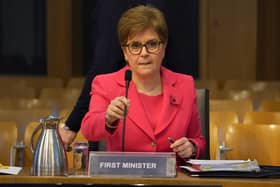 First Minister Nicola Sturgeon giving evidence to MSPs on Holyrood's Audit Committee at the Scottish Parliament. Picture: Andrew Milligan/PA Wire