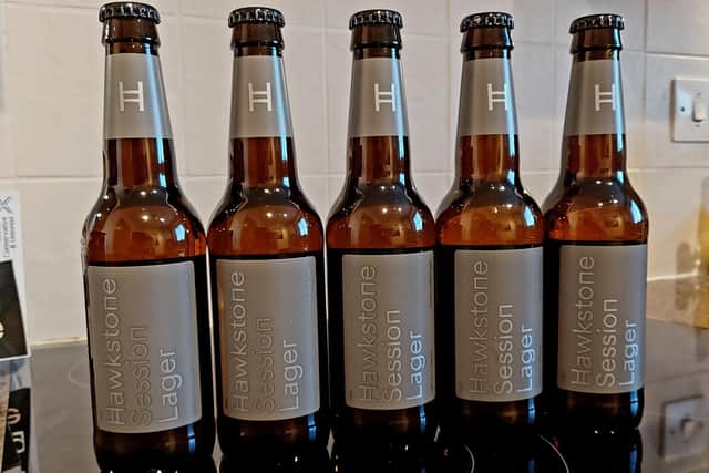 Launched in 2021 by Jeremy Clarkson and the Cotswold Brew Co, Hawkstone offers a range of premium beers and ciders, including Session Lager. Picture: Scott Reid