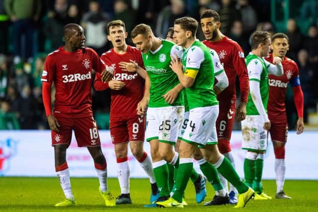 Hibs defender Ryan Porteous was previously sent off against Rangers for a foul on Borna Barisic at Easter Road in December 2019. (Photo by Alan Harvey / SNS Group)
