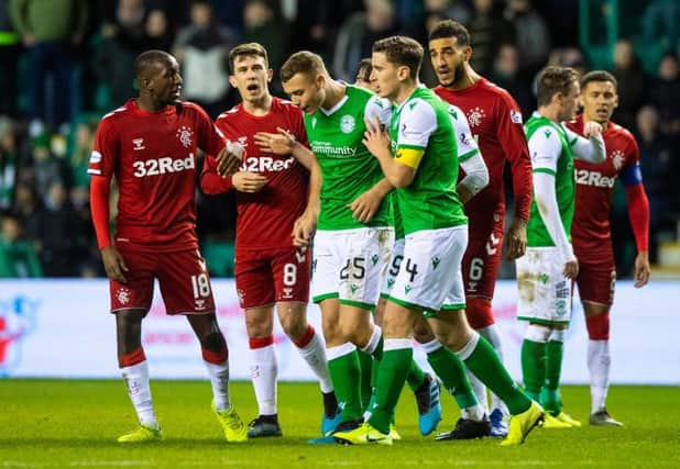 Hibs defender Ryan Porteous was previously sent off against Rangers for a foul on Borna Barisic at Easter Road in December 2019. (Photo by Alan Harvey / SNS Group)