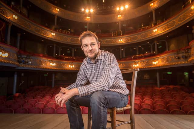 Playwright David Greig said he found the process of writing his first novel as "liberating" and a contrast to the constraints of theatre. PIC: Aly Wight.