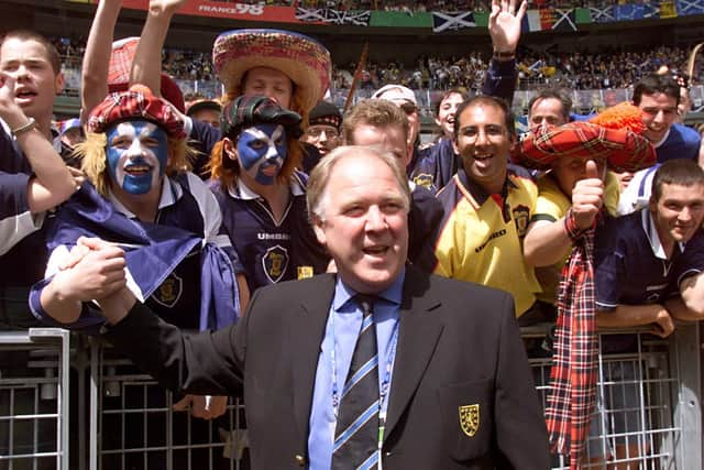 Brown led Scotland into the France 98 opener against world champions Brazil (Photo by TOSHIFUMI KITAMURA/AFP via Getty Images)