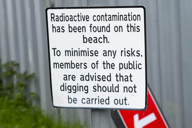 Part of the foreshore at Dalgety Bay has been off limits to the public since 2011 due to the health risks posed by radioactive debris