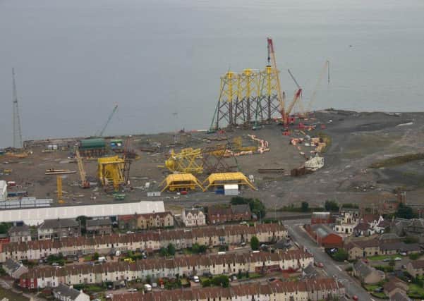 The BiFab plant in Methil missed out on a major contract to contribute to the construction of the Neart Na Gaoithe wind farm a few miles off the Fife coast (Picture: PA)