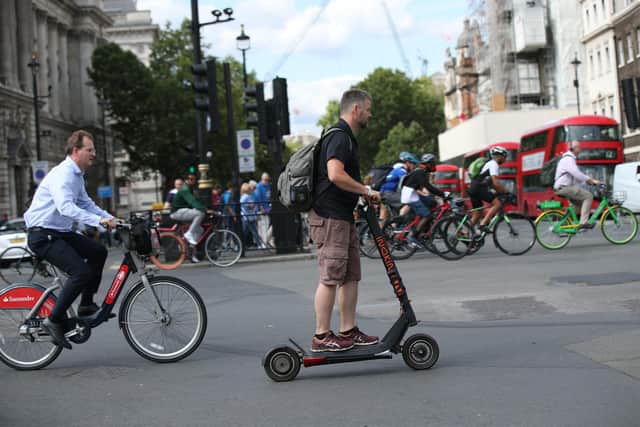 British e-scooter trials have been confined to England so far. Picture: Yui Mok/PA Wire