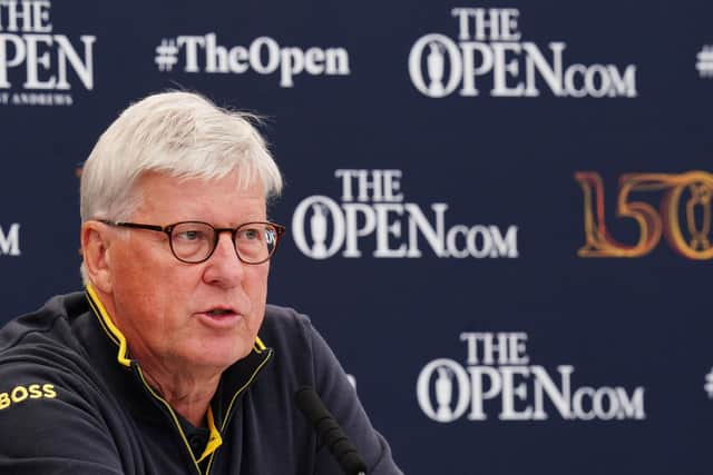 R&A chief executive Martin Slumbers conducts a press conference ahead of the 150th Open, which starts on Thursday at St Andrews. Picture: Jane Barlow/PA Wire.