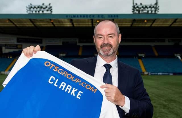 Kilmarnock unveil Steve Clarke as their new manager on October 16, 2017.