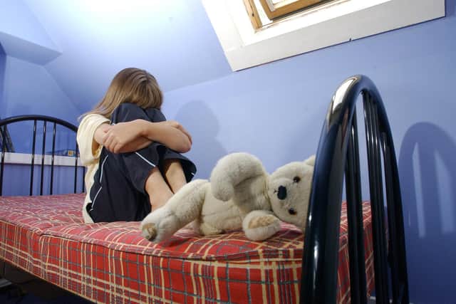 ​130,000 children are sleeping in temporary accommodation (picture posed by model)