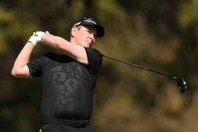 Bob MacIntyre plays from the eighth tee during his match against Sergio Garcia in the the World Golf Championships-Dell Technologies Match Play at Austin Country Club in Texas. Picture: Michael Reaves/Getty Images.