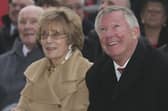 Lady Cathy Ferguson and Sir Alex Ferguson attend the statue unveiling of the former Manchester United manager at Old Trafford on November 23, 2012.  (Photo by John Peters/Manchester United via Getty Images)