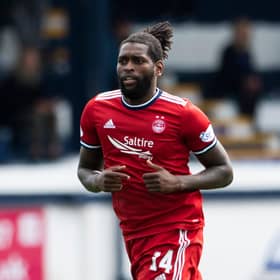 Aberdeen's Jay Emmanuel-Thomas got off the mark for his club in the disappointing 2-1 Premier Sports Cup defeat to Raith Rovers (Photo by Paul Devlin / SNS Group)