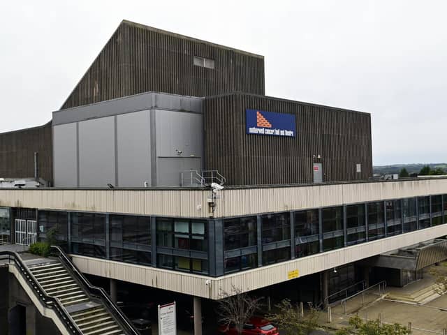 Motherwell Concert Hall and Theatre has shut after reinforced autoclaved aerated concrete (RAAC) was found in its roof. Picture: John Devlin