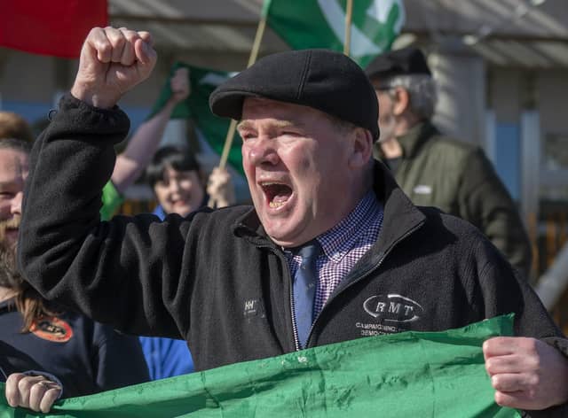 RMT Scottish organiser Mick Cash has accused ScotRail of treating managers and workers differently. Picture: James Chapelard/RMT
