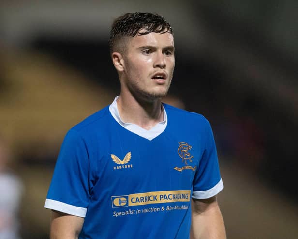 Charlie McCann in action for Rangers B during an SPFL Trust Trophy match against Ayr United. (Photo by Craig Foy / SNS Group)