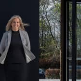 Jo Dow, chief executive of Business Stream, outside the firm's Edinburgh Park offices.