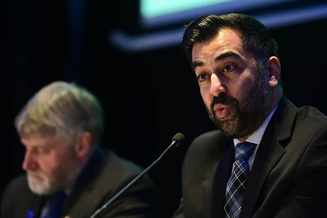 First Minister Humza Yousaf gives a keynote speech at the National Farmers Union, Scotland conference at the Radisson Blu Hotel in Glasgow. Picture: John Devlin