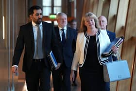 Humza Yousaf and Finance Secretary Shona Robison should learn from former Labour Chancellor Denis Healey about what to do when you're in a hole (Picture: Andy Buchanan/AFP via Getty Images)