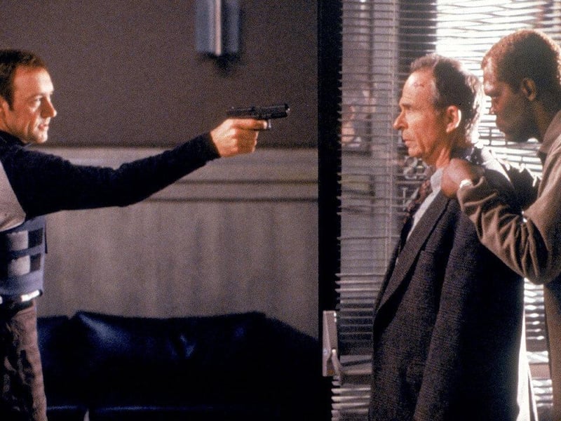 Samuel L. Jackson stars in this classic late 90s thriller as an expert negotiator for the police takes hostages of his own in an attempt to clear his name of embezzlement and murder.