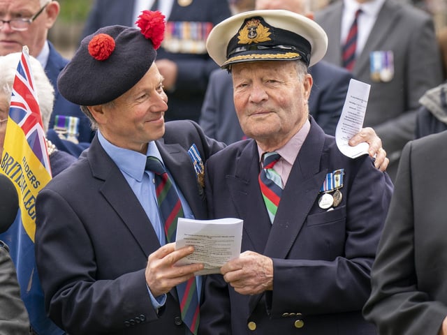 Captain Duncan Ferguson, aged 82 (right), with his son Captain Angus Ferguson, joined military personnel, alongside other Falklands veterans and members of the wider armed forces community, to remember the 40th anniversary of the end of the conflict, during a parade and service of remembrance in Edinburgh.