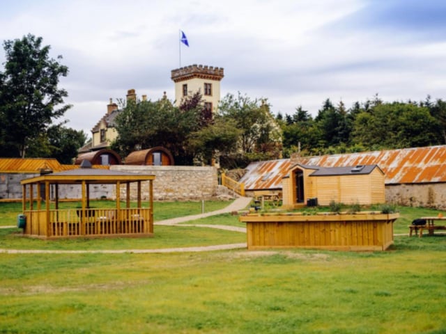 Located in Invergordon, eight miles from Tain, these camping huts include free WiFi, children's playground, a garden with a barbecue, and a continental breakfast. Prices start at around £75 per night.