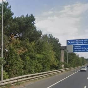 The crash happened close to junction 5 of the M53. Photo: Google