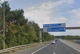 The crash happened close to junction 5 of the M53. Photo: Google