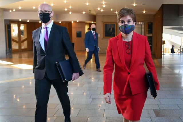 Nicola Sturgeon’s supporters on social media rallied round the First Minister on Friday morning, after a Holyrood committee voted that she had misled Parliament. (Photo by ANDY BUCHANAN/POOL/AFP via Getty Images)