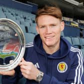 Scotland's Scott McTominay is presented with the International player of the year as voted by the Scottish Football Writers Association.