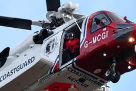 A coastguard helicopter was involved in the rescue (Andrew Milligan/PA) (PA Archive)