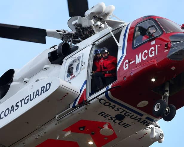 A coastguard helicopter was involved in the rescue (Andrew Milligan/PA) (PA Archive)