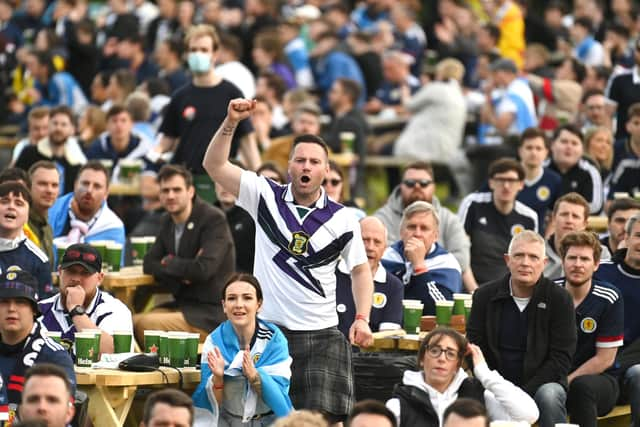 Scotland fans congregated at the Glasgow Green fanzone during the Euros.