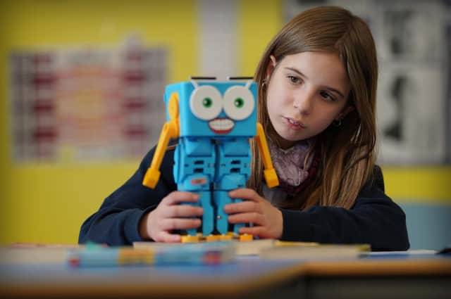 All-girls Robotics After School Club at Kirkliston Primary School in Edinburgh, funded by Digital Xtra. Picture by Stewart Attwood