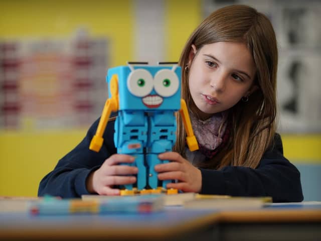 All-girls Robotics After School Club at Kirkliston Primary School in Edinburgh, funded by Digital Xtra. Picture by Stewart Attwood