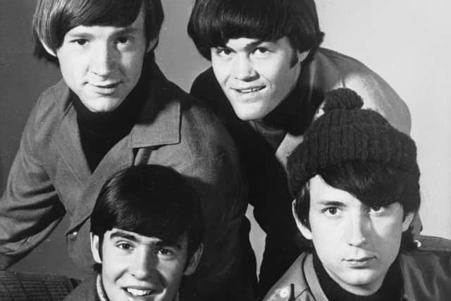 FILE â€“ DECEMBER 10:  Songwriter and guitarist Michael Nesmith of The Monkees has died at the age of 78 1967:  American pop group The Monkees, (left to right) Michael Nesmith, Micky Dolenz, Davy Jones and Peter Tork.  (Photo by Keystone Features/Getty Images)