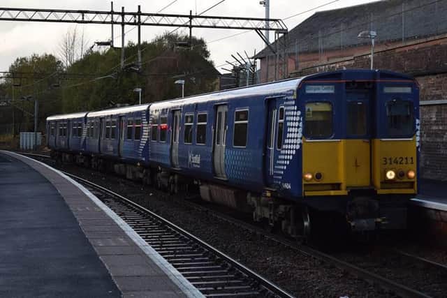 A redundant Class 314 ScotRail electric train will be converted to hydrogen power. Picture: Thomas Pye